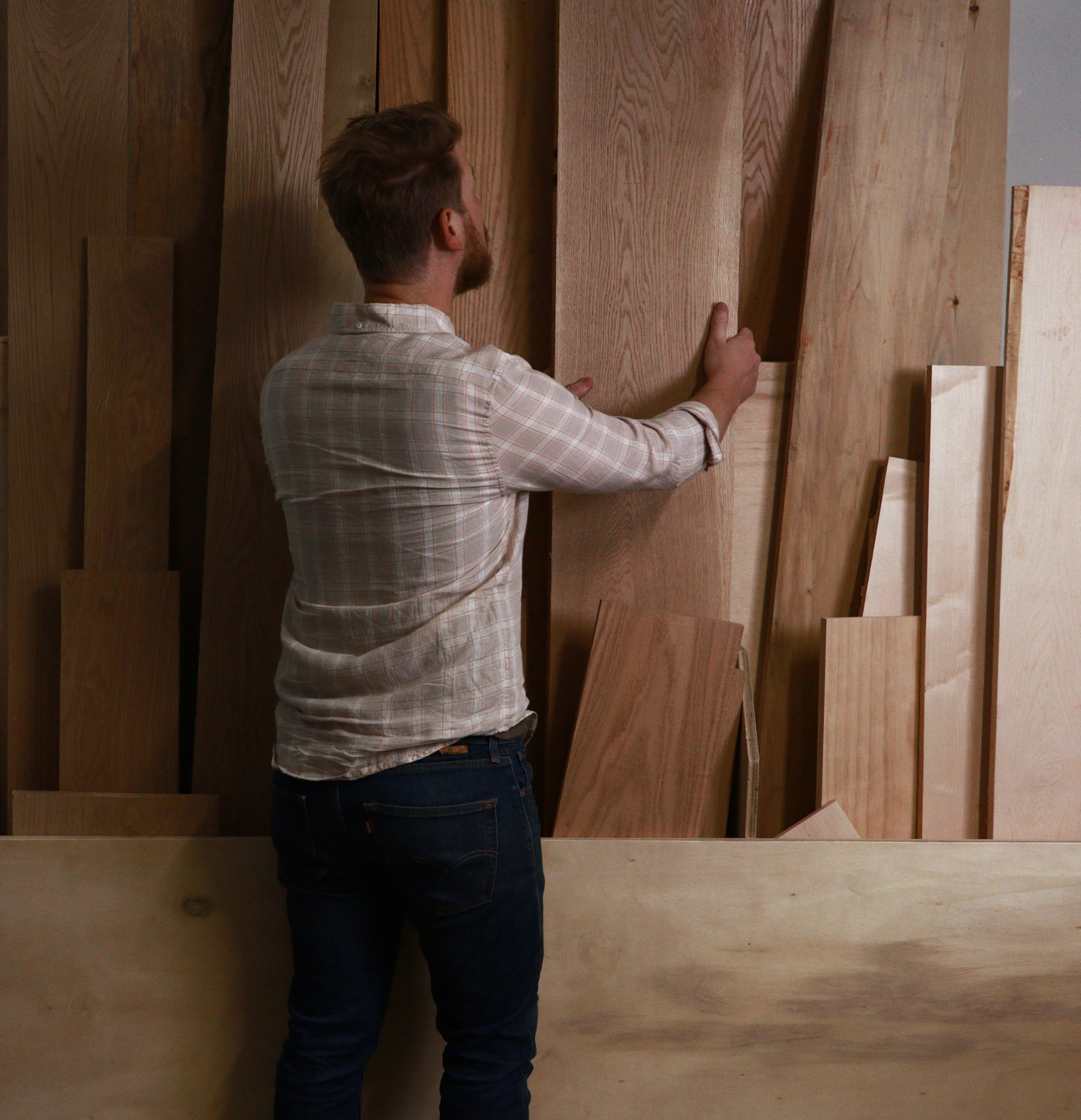 Selecting wood for a custom display case